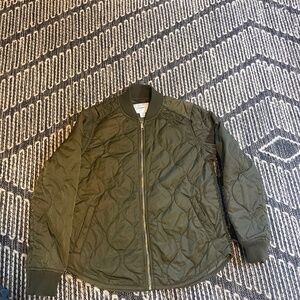 Women’s old navy quilted bomber jacket green lightweight